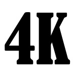 4K quality streaming icon